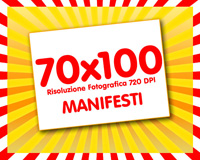 10 Manifesti 70x100 Risoluzione Fotografica 720 Dpi